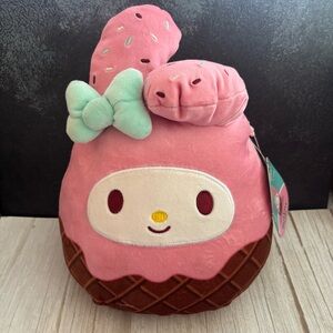 Squishmallow My Melody 8” BNWT VHTF - HELLO KITTY & FRIENDS ICE CREAM SQUAD